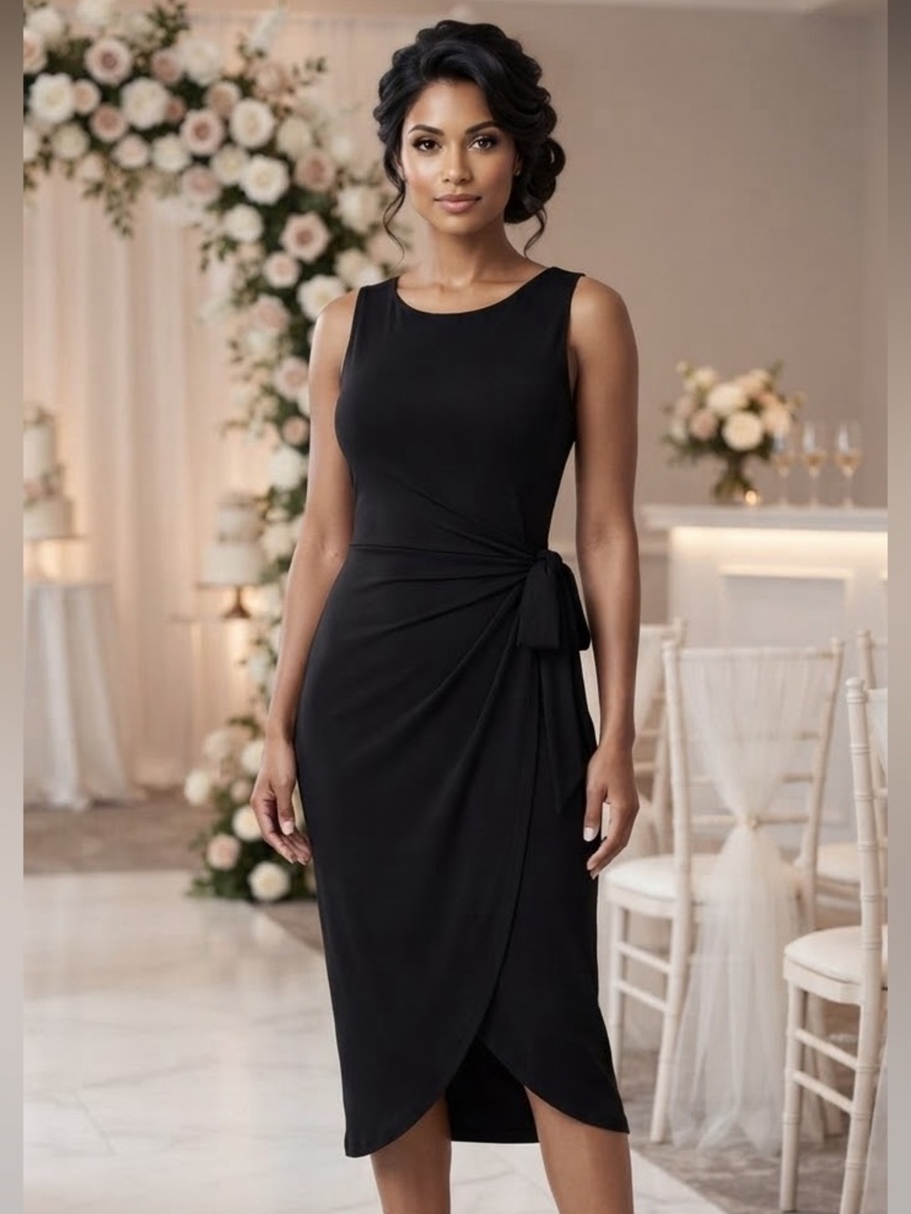 NWT Calvin Klein  Midi Sheath Dress Style Wrap 2